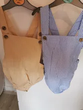 Ropa de verano para bebé de 0 a 3 años, Body de algodón para recién nacido, mono informal liso a rayas, trajes para el sol, 2019