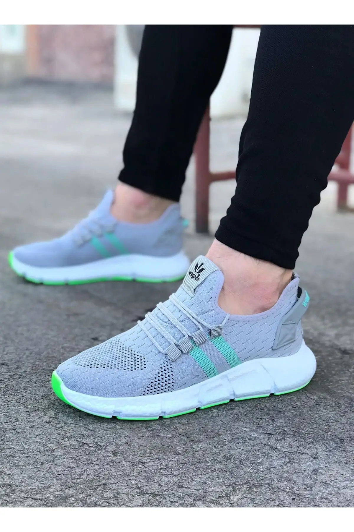 

Babba WG102 Gray Green Men's Sneakers. 2021 New