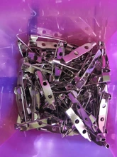 50 Uds. De pasadores de 15, 20, 25, 30, 35mm, 5 colores, Clip de broche Base de bloqueo seguro en blanco, Base del broche para joyería DIY