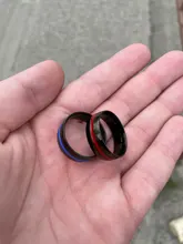 MeMolissa hombre anillo bombero de acero inoxidable delgada azul anillo de línea de calidad superior rojo anillo de línea anillos drop shipping