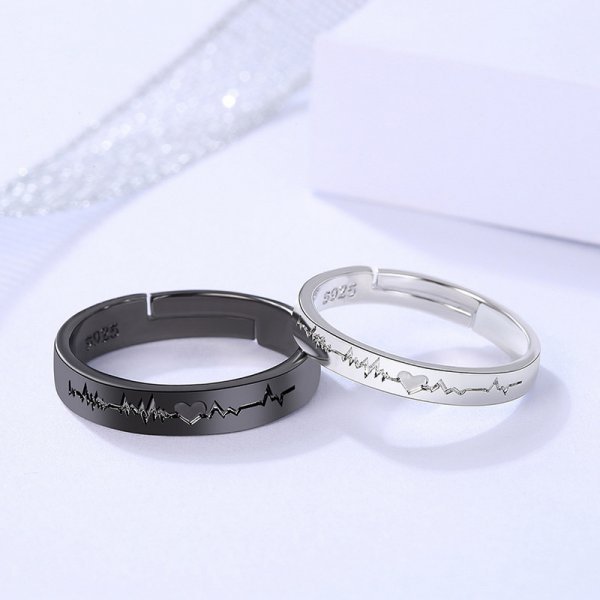Pcs Sun Moon Lover Couple Rings Simple Opening Ring For Couple Men Women Wedding Engagement Promise Valentine's Day Jewelry