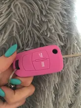 Funda de silicona para mando a distancia, 2 uds., 2 botones, funda de llave de control remoto abatible, para Vauxhall Opel