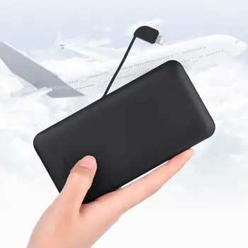 

PINZHENG New Power Bank Portable Charger Wireless Power Bank 10000mAh Own Line Universal Smart Charging Lightweight Mobile Power