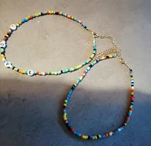 Collar de satélite multicapa con cuentas de arcoíris para mujer, joyería Bohemia hecha a mano, con personalidad