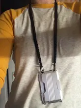 DIENQI-Tarjetero de Metal RFID para hombre, billetera minimalista con identificación de negocios, Tarjetero