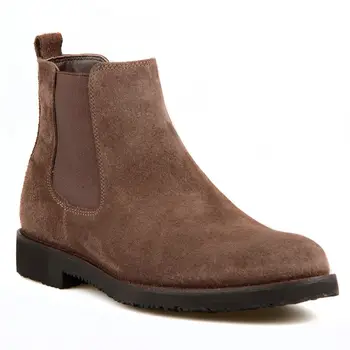 

FootCourt- Brown Genuine Leather Cow Suede Chelsea Boots Decent Men Ankle Boots Fashion Brand Autumn Winter New Season by etor