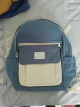 Mochila de nailon para mujer, bolso escolar Harajuku, escolar, insignia, Kawaii