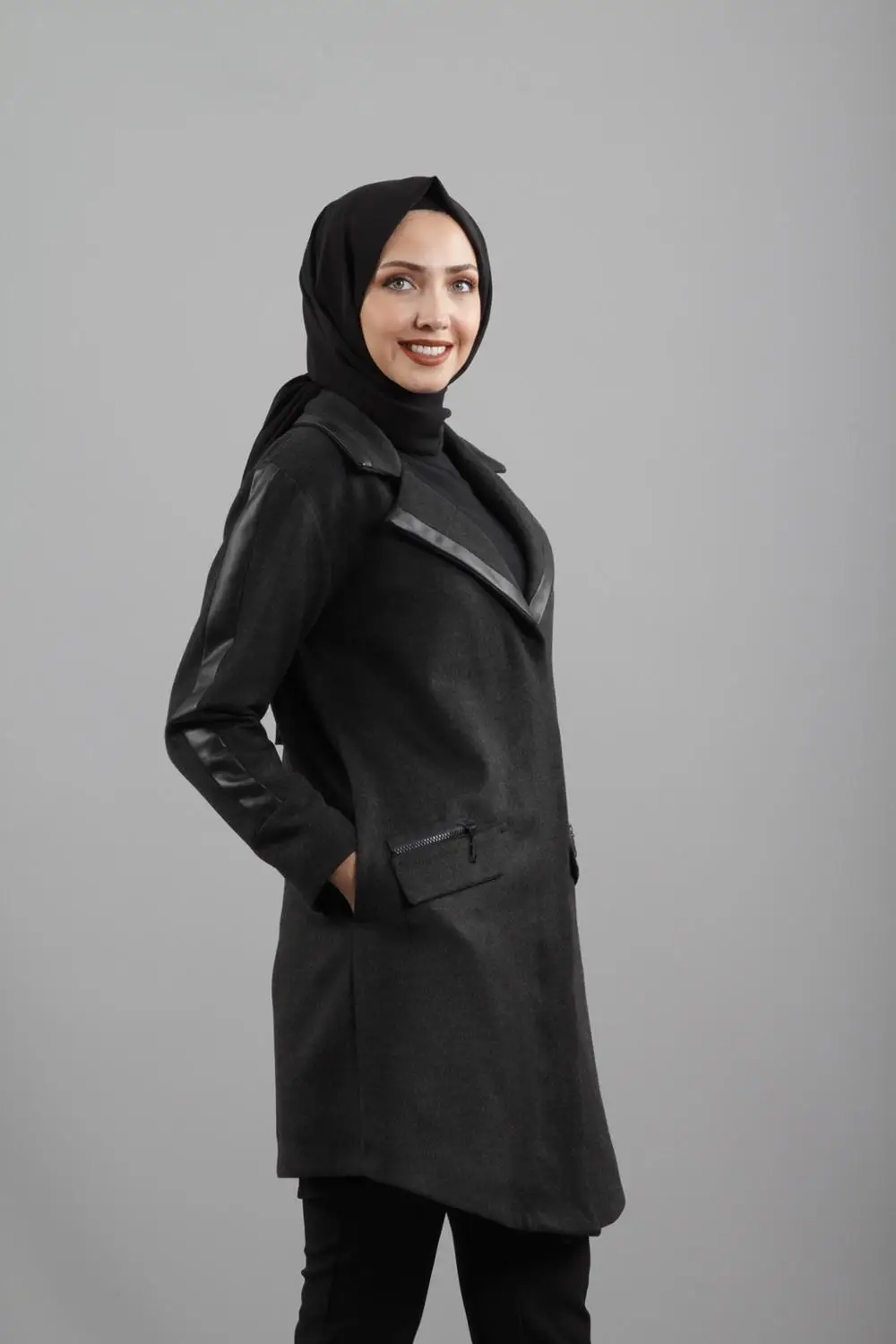 9204-DERİ garntilİ KABAN-KOYU antrasjing-kemali AYDIN