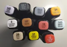 TOUCHFIVE 168 colores único arte marcadores Punta de cepillo pluma dibujo a base de Alcohol marcadores de doble cabeza Manga dibujo bolígrafos suministros de arte