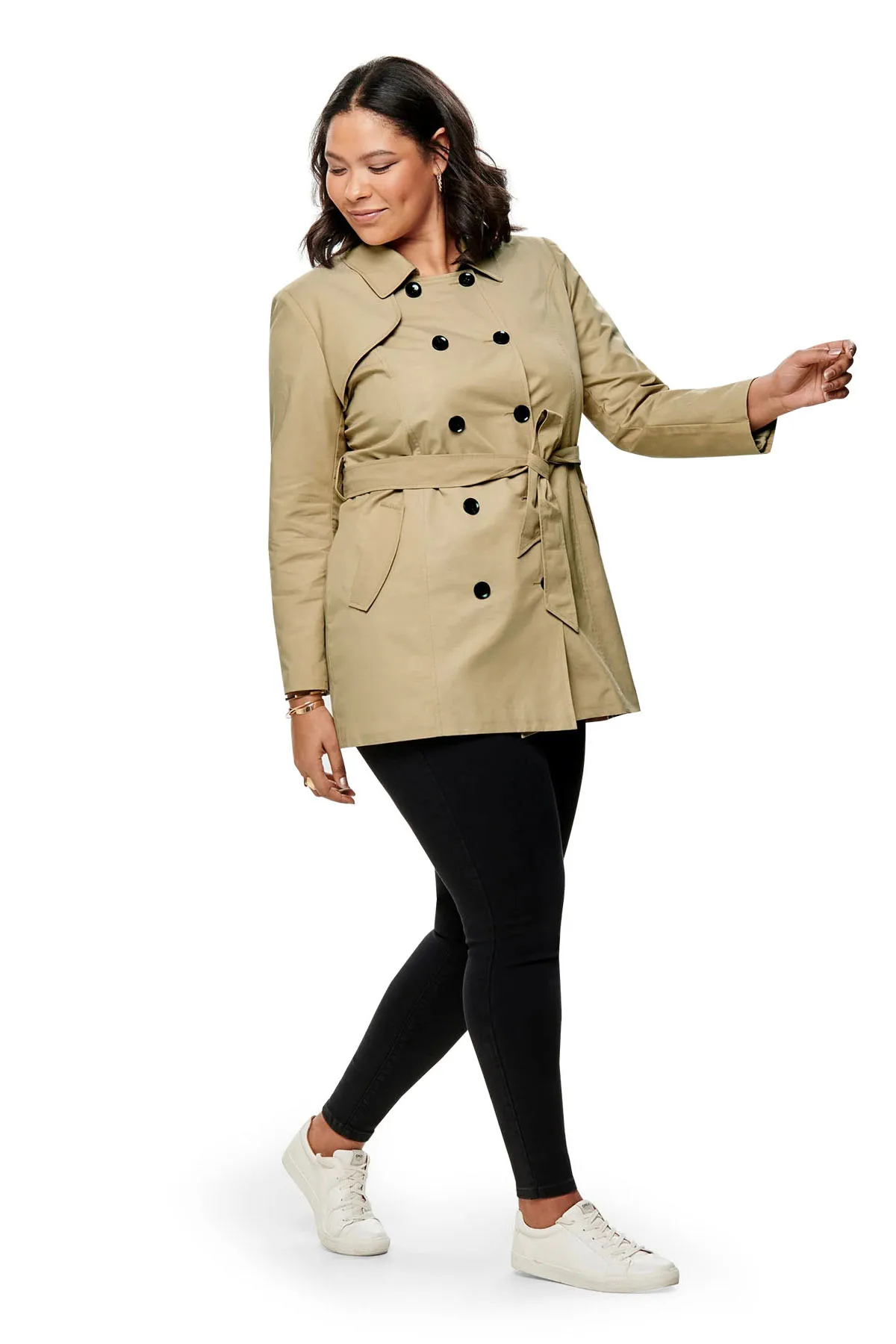 Only Large Size Trench Coat WOMEN TRENCH COAT 15173123