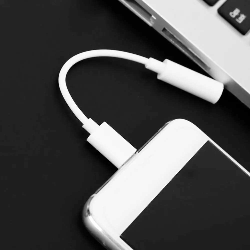 OcioDual USB-C type C до 3,5 мм аудио Aux кабель для подключения наушников адаптер для Xiaomi белый