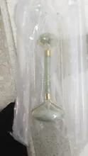 Rodillo para masaje Facial Jade piedra adelgazamiento Facial levanta las manos la piel del cuerpo de relajación doble cabezas de belleza piel sana, herramientas para el cuidado de