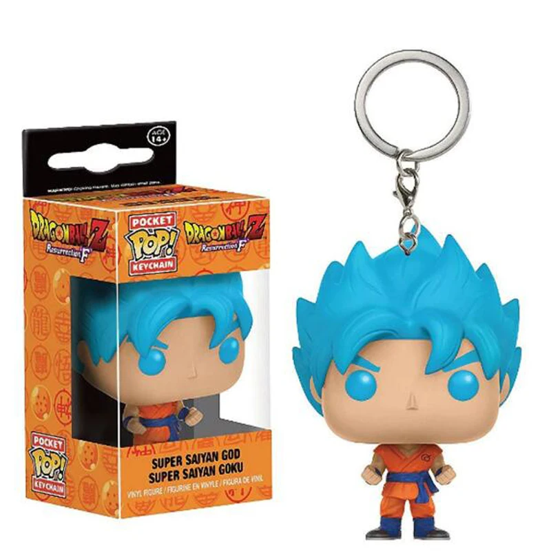 Funko Pop Pocket Vegeta брелок с надписью Dragon Ball Goku фигурка игрушки - Цвет: Blue Goku