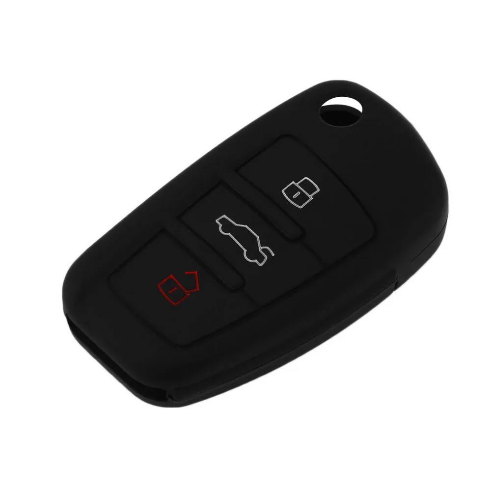 Audi A1 A3 A4 A5 A6 A7 A8 Q3 Q7 Silikon Anahtar Kılıfı Audi - Название цвета: Черный