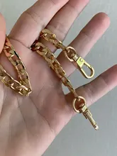 Cadena de Metal para bolso, accesorio conveniente para bolso, correa de reemplazo, cadena de hombro, oro/plata/Negro, 120cm/100cm