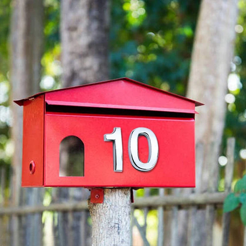 Self Adhesive Numbers for Outdoor Exterior House Numbers Signs on the Door Mailbox Numbers 0-9 Apartment Office Hotel Room house number signs door signs house numbers number plate