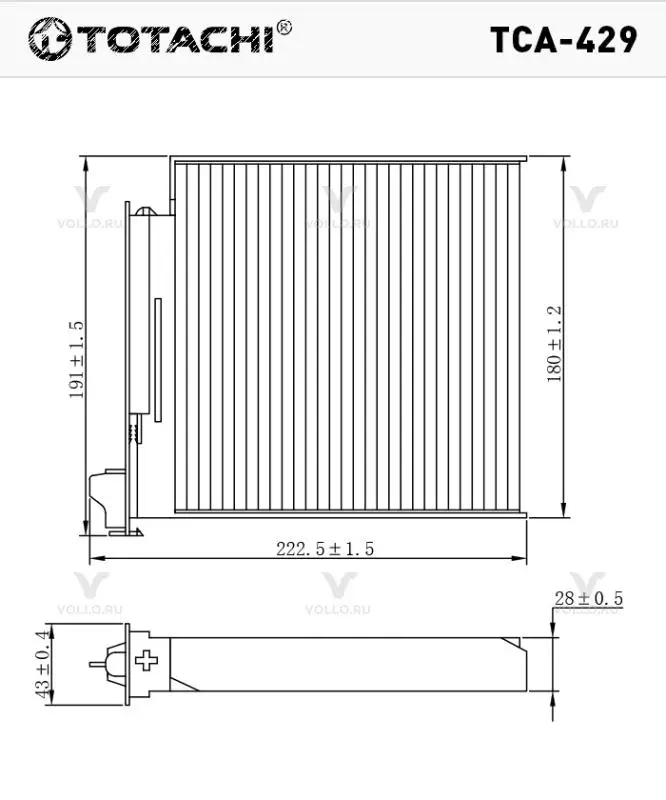 TOTACHI TCA-429 77 01 062 227 CU 1829