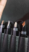 Juego de pinzas profesionales de acero inoxidable para cejas, 6 piezas, herramienta inclinada para el cabello, Clip para ceja, pegatinas con estuche, juego de herramientas de maquillaje