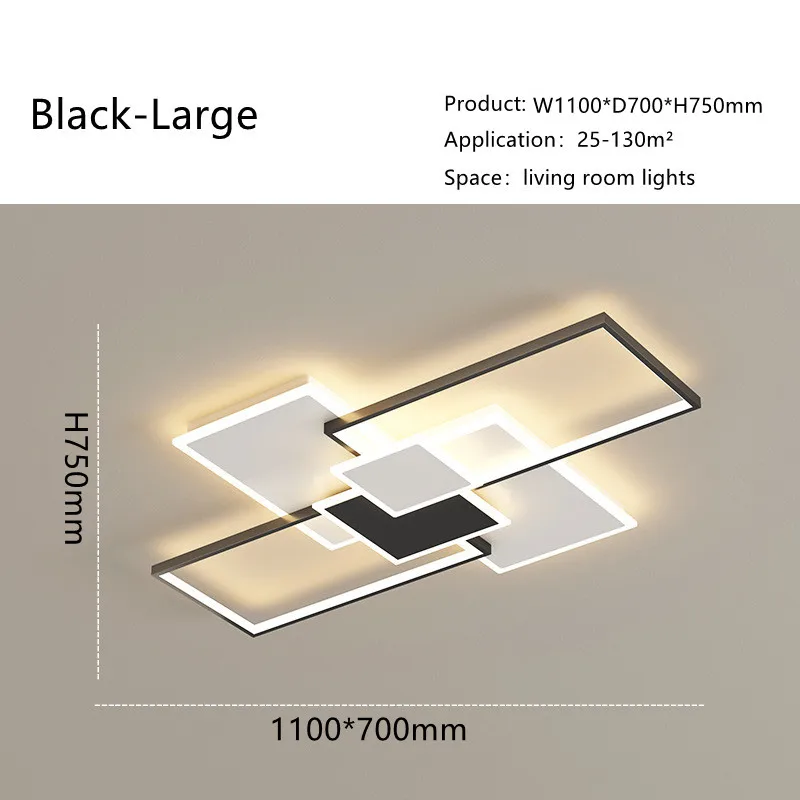 Modern LED Ceiling Light for Living Room Bedroom Dining Room Kitchen Simple Chandelier Rectangular Design Indoor Decorative Lamp gold ceiling lights Ceiling Lights