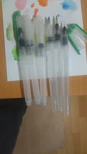 Pincel de pintura rellenable, 1/3/6 piezas, pincel de con depósito de agua para acuarela, lápiz de tinta para pinceles de acuarela suave para pintura, calligráfico, dibujo, suministros de arte