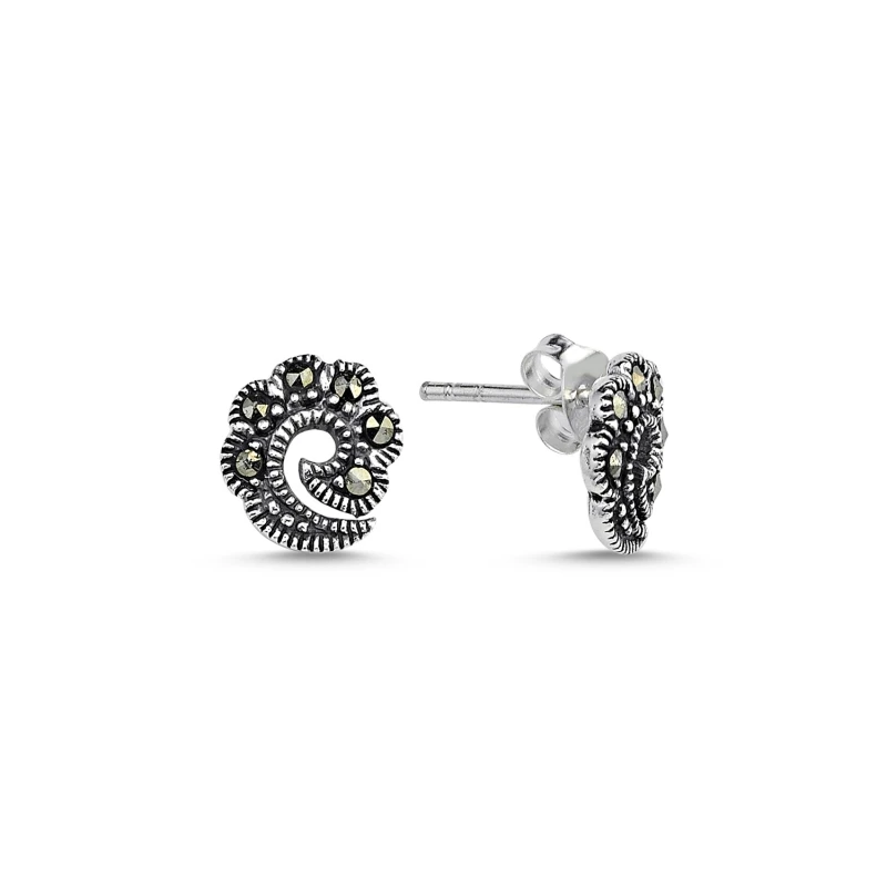Серебряные 925 пробы Серьги из марказита