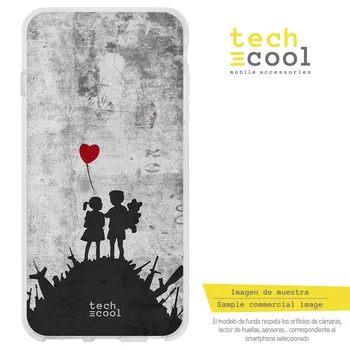 

FunnyTech®Silicone Case for OnePlus 6T L Banksy Graffiti children war Network balloon