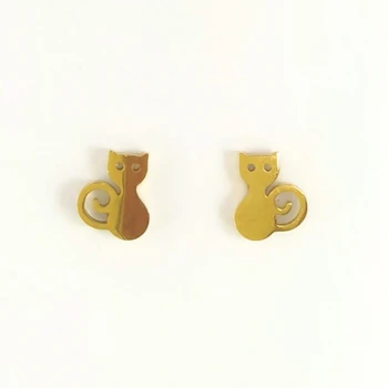 

Earrings for woman young cat stainless steel gold color fashion earrings