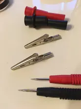 1 Pair Alligator Crocodile Test Clip Clamp For Multimeter Tester Probe New