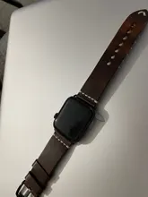 MAIKES-Correa de cuero para Apple Watch, banda de 44mm, 40mm, 42mm, 38mm, Series 6, 5, 4, 3, 2, 1, iWatch, Vintage, con cera de aceite