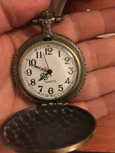 Relojes de bolsillo de cuarzo de bronce con temática de Alicia en el país de las Maravillas, Retro, regalo para el abuelo, novedad de 2019