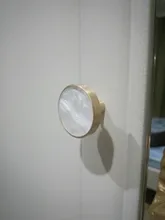 KAK-Ganchos de latón estilo pastoral de pared para colgar ropa, conchas de estilo nórdico para gabinete, perillas de baño, cocina y pasillo, muebles, color dorado