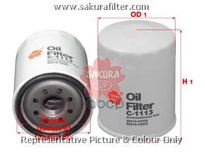 

Oil filter Toyota Camry 2.4 2006 - 2011 Toyota Camry 2.4 2001 - 2006 Toyota Camry 2.0 2011-sakura art. c1113
