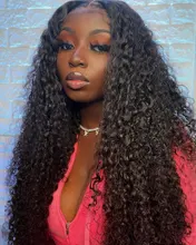 Color rubio rizado 13X4 frente de encaje pelucas de cabello humano Pre arrancado 180% brasileño encaje Frontal pelucas de cabello Remy rizado para las mujeres