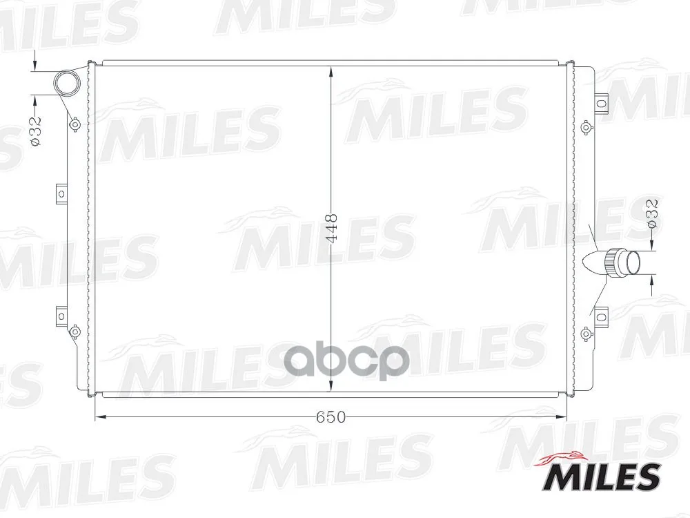 Радиатор Vag G5 2.0td 03- Miles Acrb124 Miles арт. ACRB124