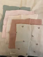 5 uds Toalla de Cara de Bebé de tela de toalla de baño del bebé del pañuelo de algodón Burp paño suave y absorbente gasa jardín paño o 1 Uds