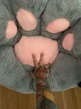 Almohada de felpa con forma de pata para niños, cojín de asiento de Animal, pequeño sofá de felpa, decoración de silla para el hogar, regalo de invierno, 1 unidad