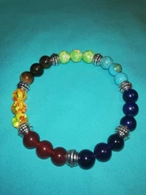 Pulsera de piedra Natural de 7 Chakras, Cristal púrpura, piedra de Ojos de Tigre, pulsera de cuentas de piedra redonda de siete pulsos para Yoga