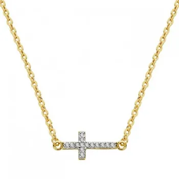 

18K PENDANT BICOLOR CROSS. CHAIN 45 CM