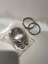 LLavero de acero inoxidable con agujeros para mujer, lote de 10 unidades, 20/23/25/28/30/33/35mm, partido redonda, regalo para hombre