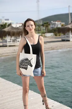 

Angemiel Bag Never Stop Dreamin Unicorn Shopping Beach Tote Bag