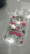 Botella de agua caliente transparente, calentador de mano de dibujos animados, Mini bolsas de agua caliente portátiles a prueba de explosiones