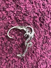 Pendientes de serpiente de dragón de Rock gótico Punk para mujer, aretes Vintage, pendientes de Clip, joyería de moda para niña