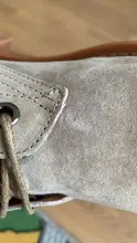 Shoes Platform Snow-Boots Lace-Up Beautoday Genuine-Leather Women Round-Toe Winter Ladies