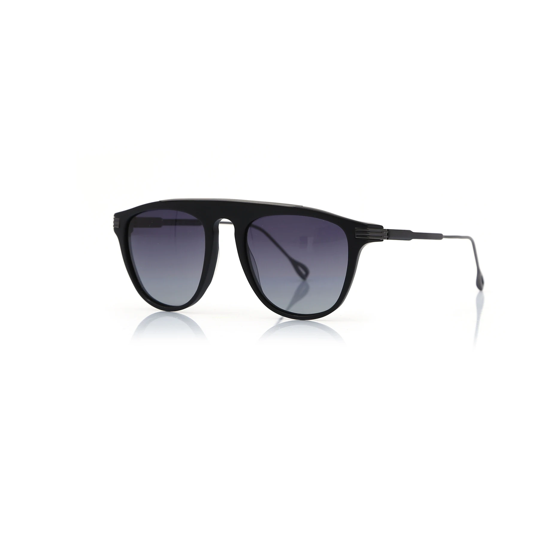 

Unisex sunglasses mu 1771 01 bone black organic oval aval 49-19-138 mustang