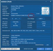 Intel Core i5 2540M 2.6GHz Dual Core Socket G2 Laptop CPU Processor SR044