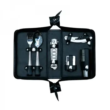 

Travel Set in a bag of genuine leather "Putorana" (for 4 persons)