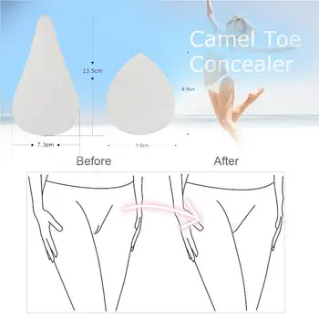 

Women Accessories Camel Toe Pad Cover Camel Foam Inserts Silicone Reusable Traceless Sticker Camel Toe Cover Camel Toe Concealer