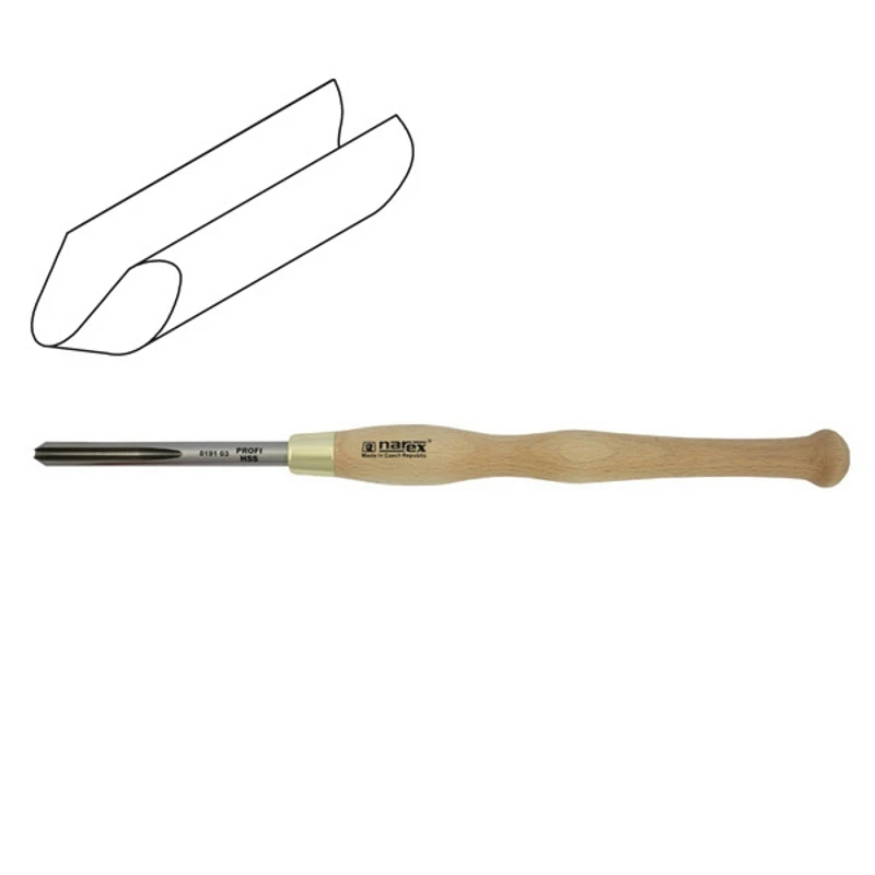 HSS Line Profi half-circle turning tool(bowl), NAREX versatile tool for turning internal and external surfaces