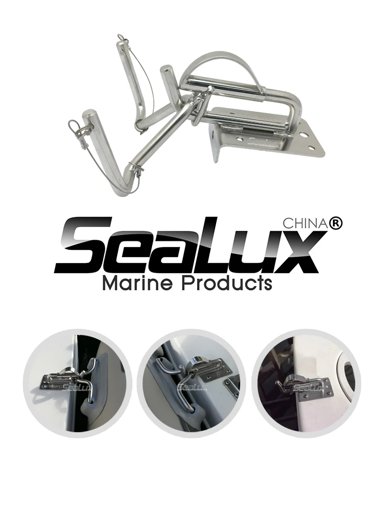 Sealux Insta-lock Quick Davits-System für Schlauchboote Edelstahl 304 für Marine Yacht – Detail 1