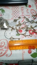 Dulce campana, 40 Uds., llaves pequeñas mezcladas, Vintage, bronce, Metal, aleación de Zinc, colgante encantador fabricación